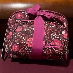 Nicole Miller Floral Cosmetic Bags New